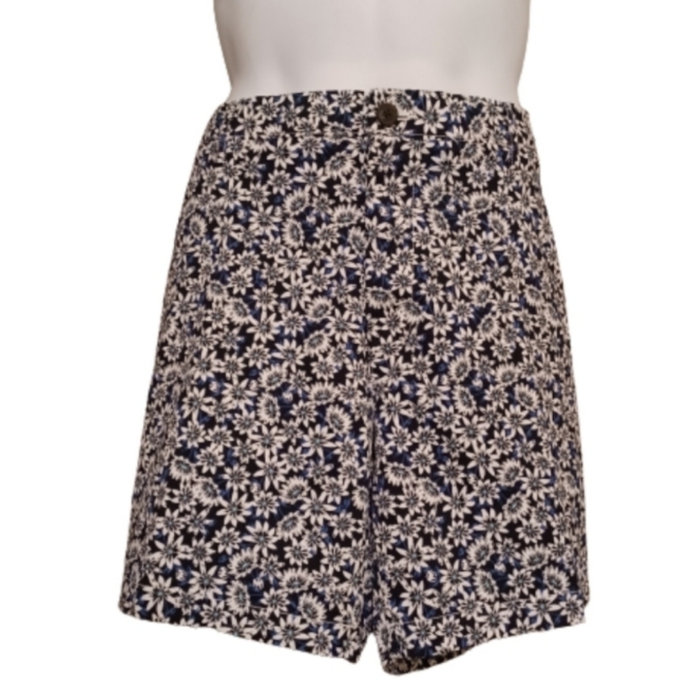 GOODTHREADS Navy Ditsy Floral Cotton Tropical Island Summer Mens Woven Shorts